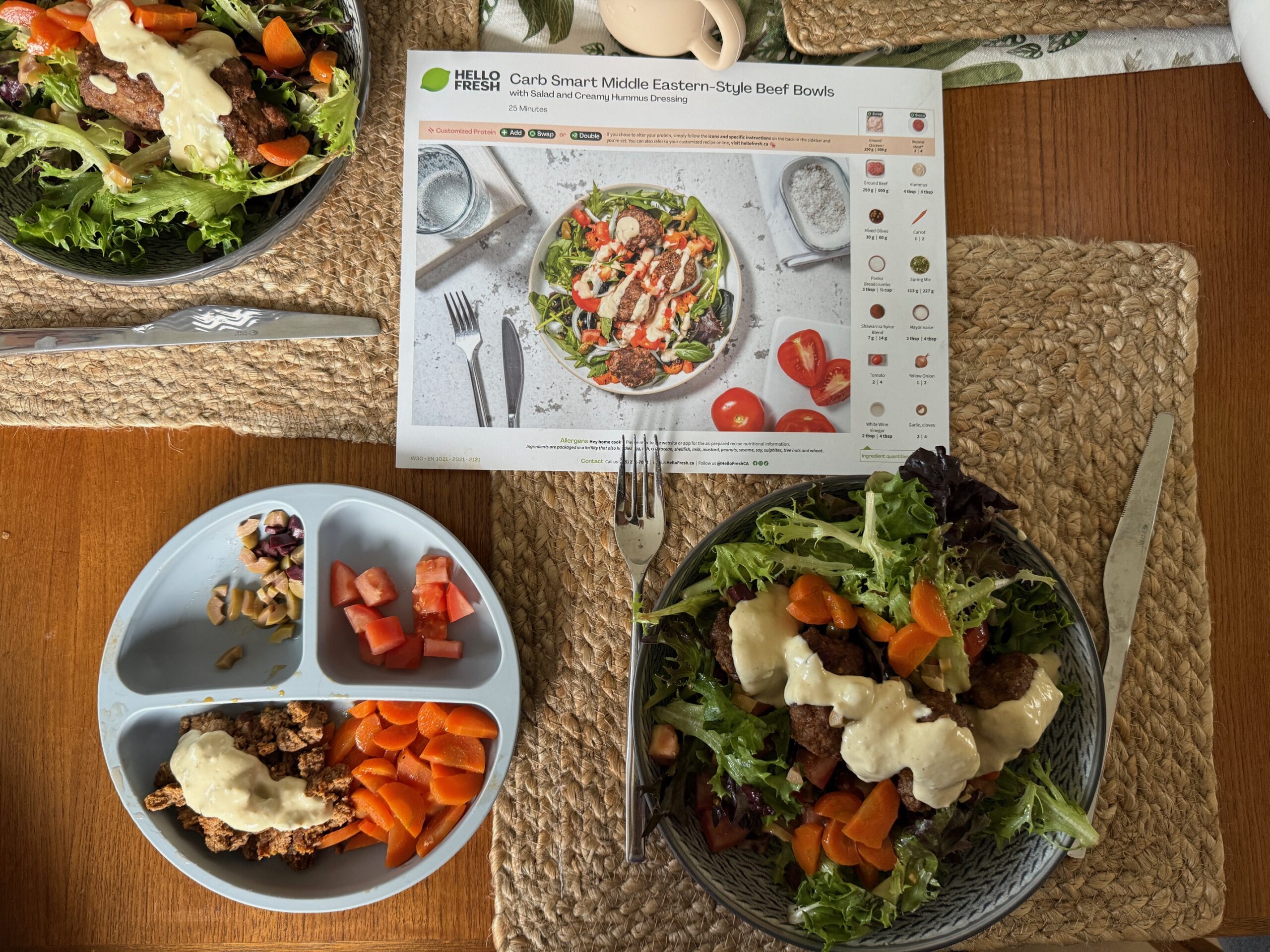 Middle Eastern Beef Bowls — Baby Edition