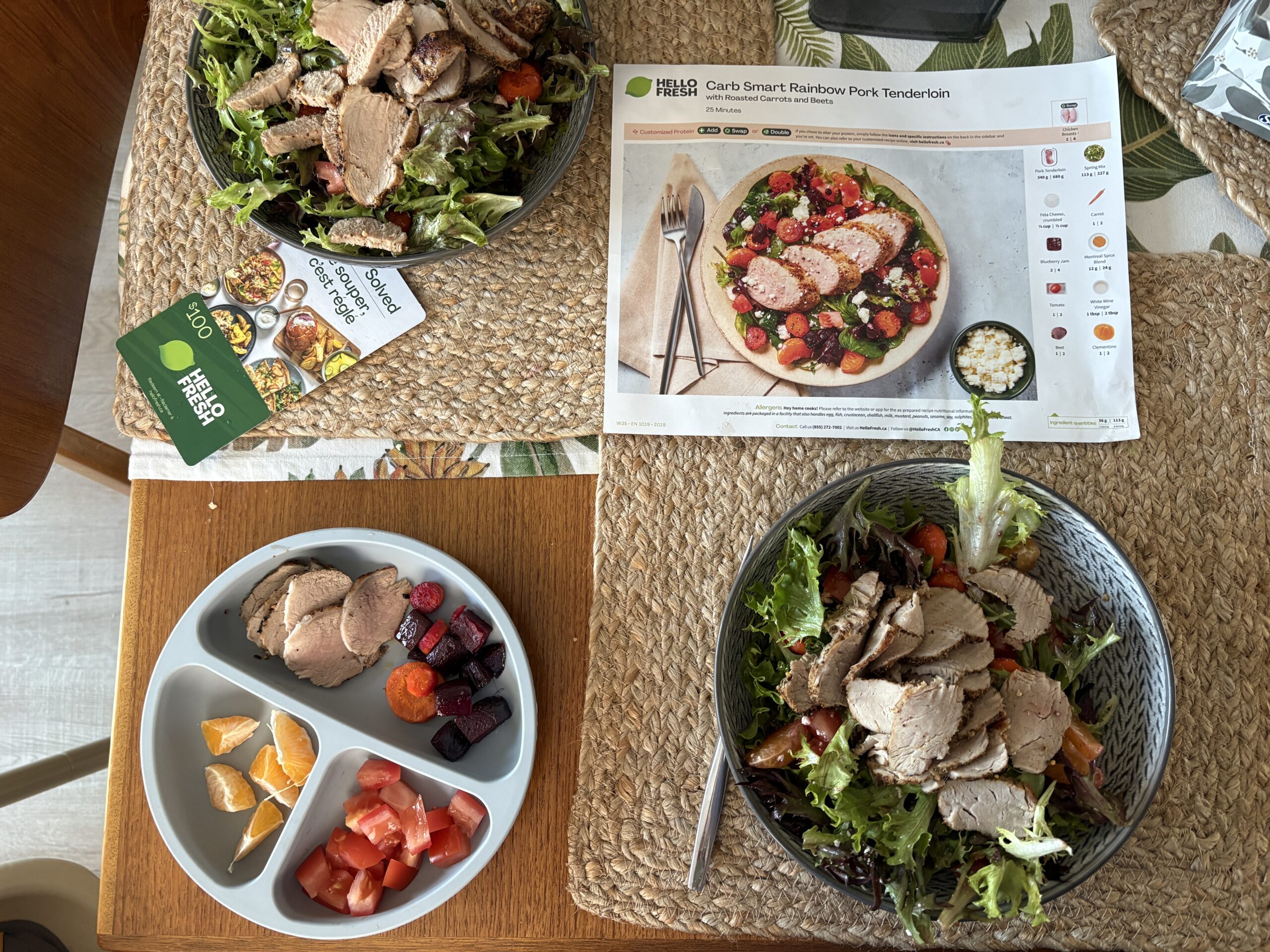 Carb Smart Rainbow Pork Tenderloin: Baby Edition