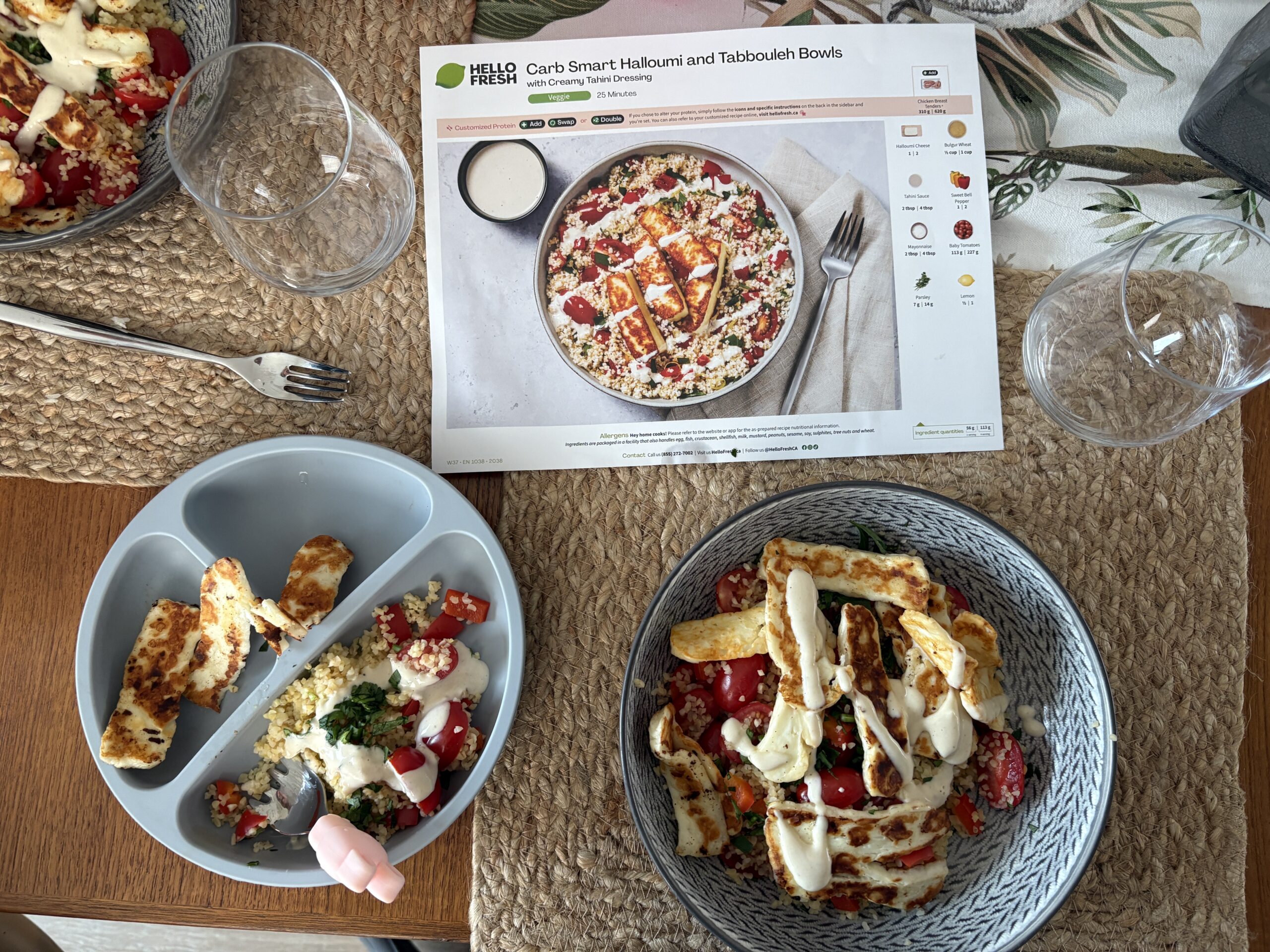 Carb Smart Halloumi and Tabbouleh Bowls – A HelloFresh Baby Meal Review