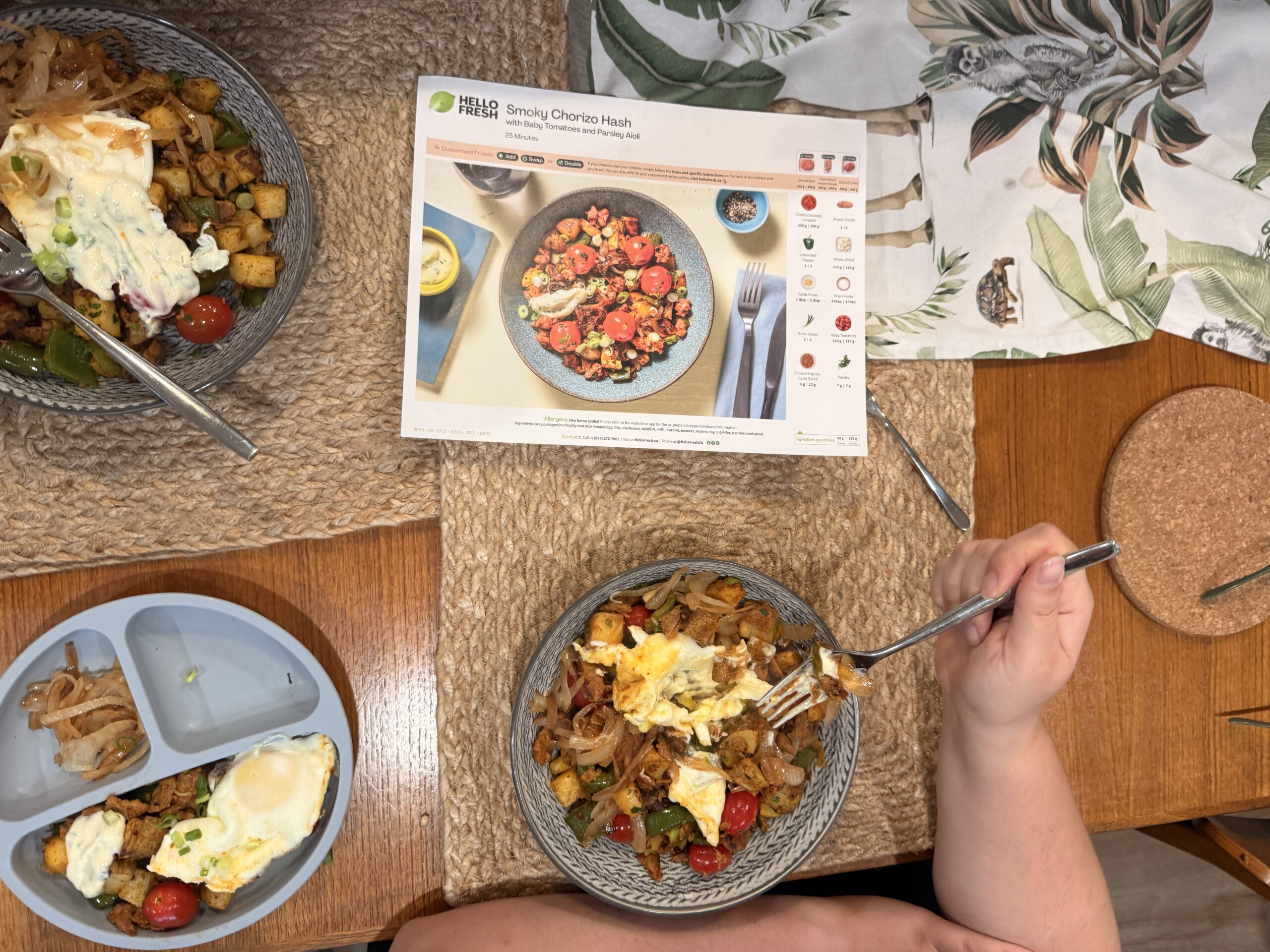 HelloFresh Baby Meals: Smoky Plant-Based Protein Shreds Hash Review